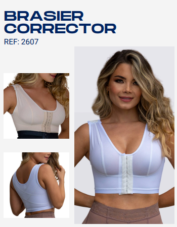 BRASIER CORRECTOR DE POSTURA/2607 - COLOR: BEIGE, TALLA: S